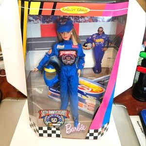 Barbie Collector Edition 50th Anniversary NASCAR Doll - Blue